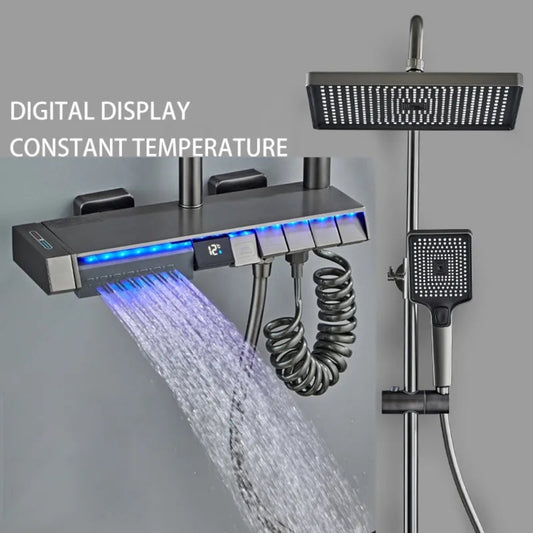 Digital Display Constant Temperature Shower Set