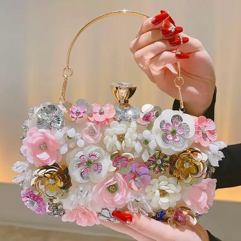 Floral 3D Clutch Bag